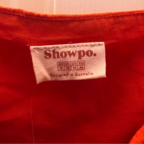 SHOWPO Aganda Strappy Frill Detail Wrap Mini Dress in Oxy Fire. (Size 14) - Picture 3 of 15